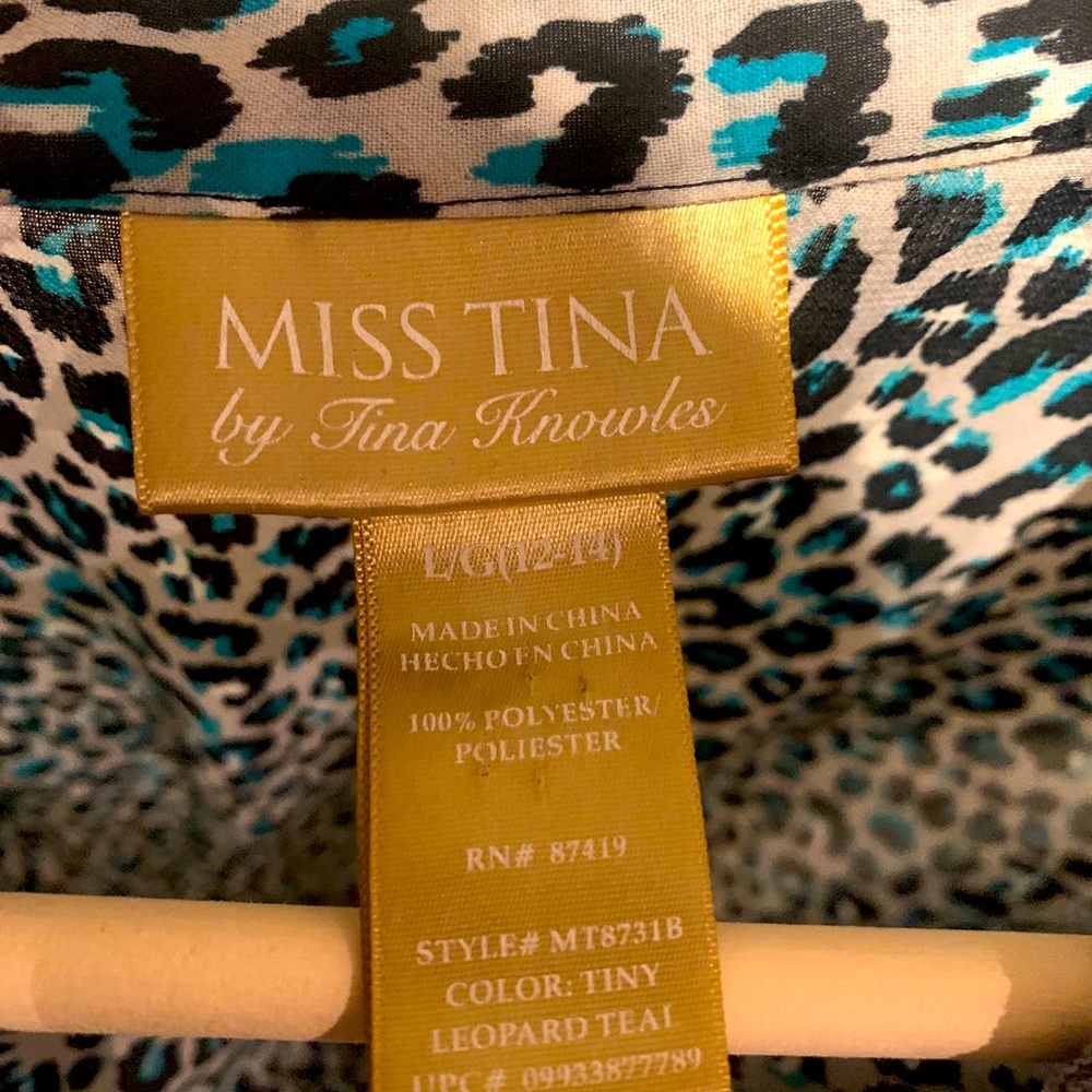 Miss Tina Leopard Teal
